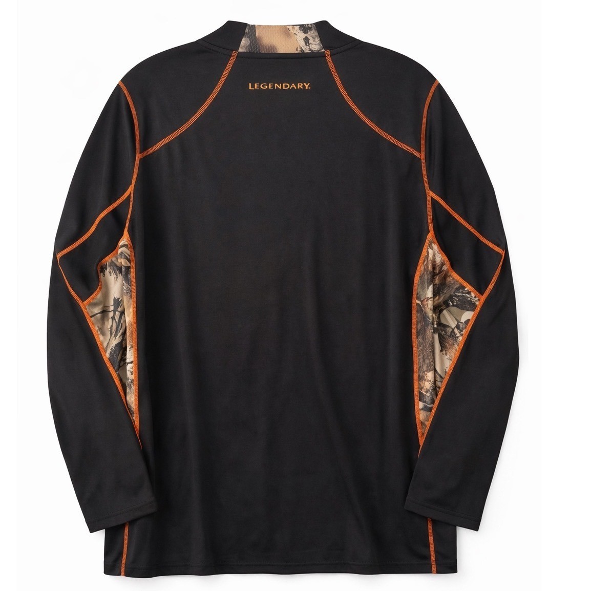 Legendary Whitetails 1/4 Zip Performance Mens Black Camo Hunting Base Layer XL gallery