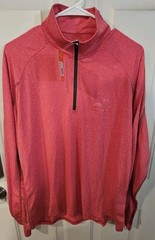 New ELEVATE Sport Men’s L/sl Pullover Jacket CONAGRA brand 1/4 Zip Red