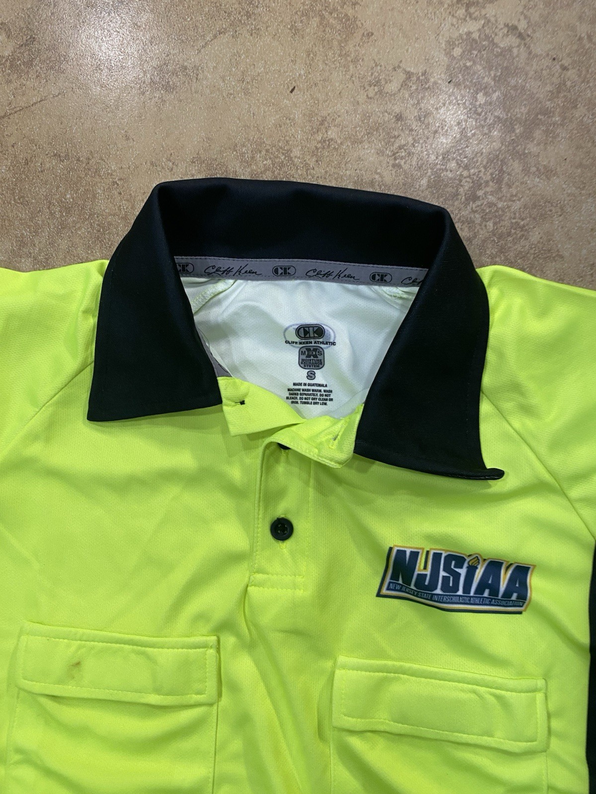 Cliff Keen Athletic Shirt Women’s Small Yellow Black Referee ButtonPolo Made USA gallery