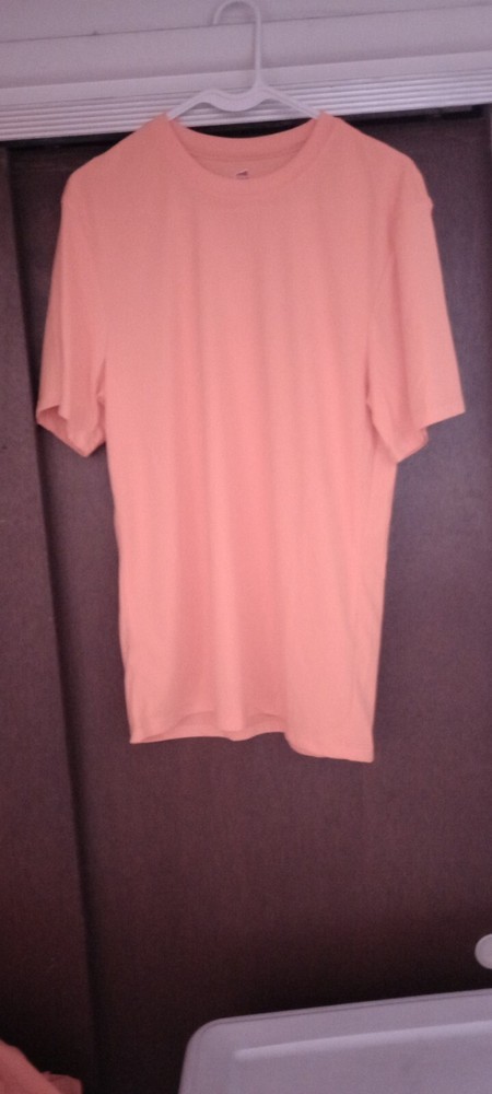HANES MEN'S TSHIRT COOL DRI PERFORMANCE SAFETY ORANGE LARGE NWOT JORDAN