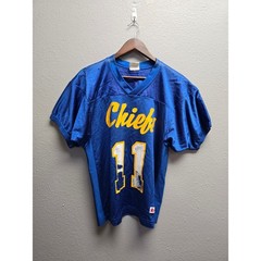 Vintage Riddell Football Jersey Chiefs Jersey Lopez #11 Blue Yellow Small