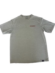 Patagonia Capilene Cool Daily Men’s S Beige Lightweight Graphic Logo T-Shirt