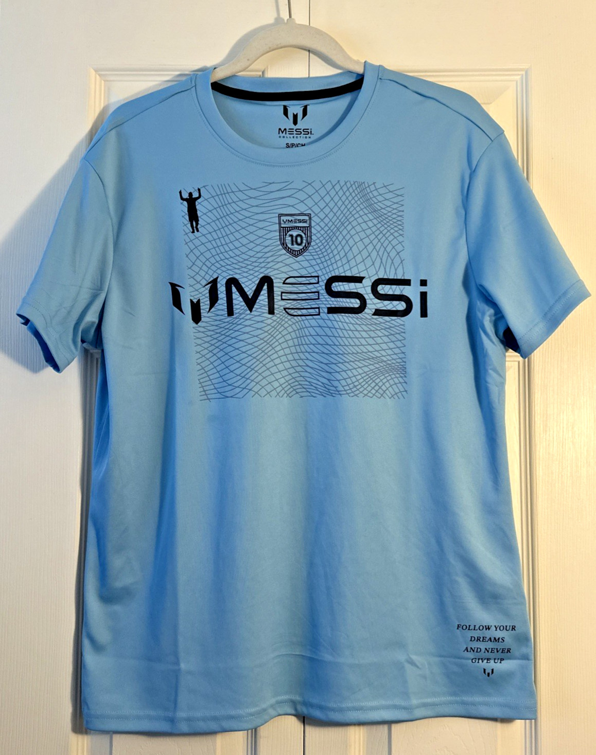 Andrew Messi Men's Jersey Shirt Light Blue Size Small FIFA Soccer World Cup gallery