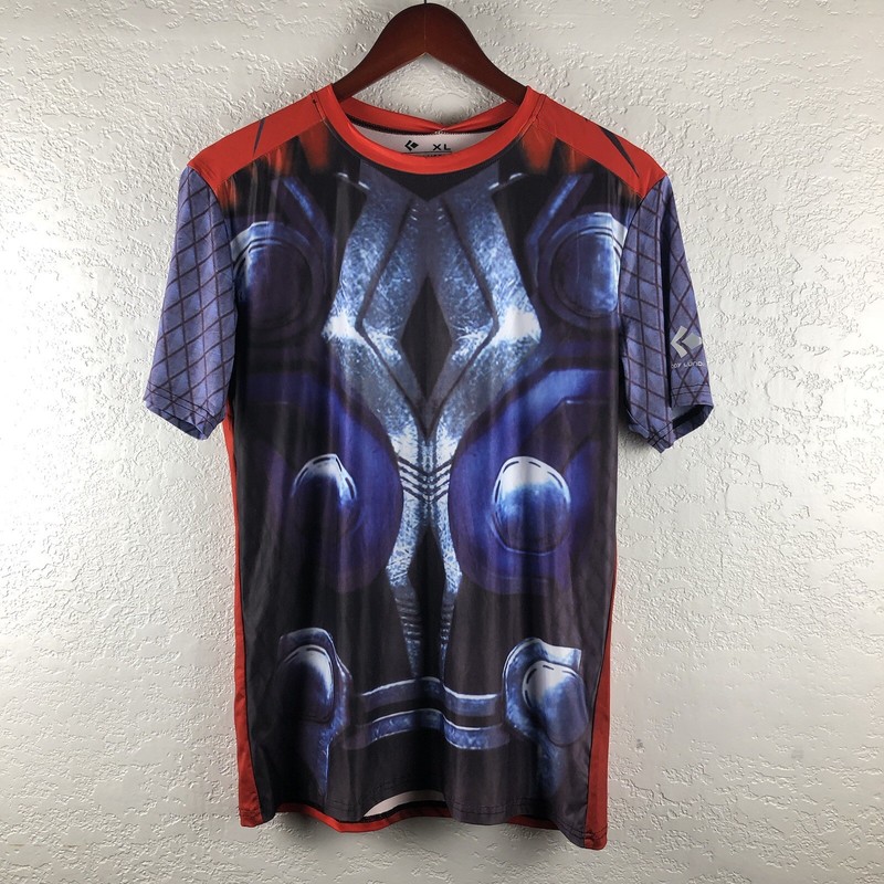 Cody Lundin Compression Shirt XL Marvel Capt America Inspired Armor Graphic NWT gallery