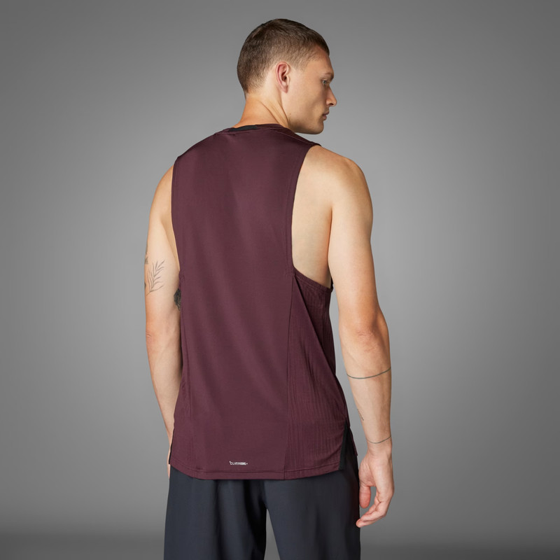 Adidas Men's Large Training Tank Top Slim Fit Workout Gym Active Aurora Ruby NWT gallery