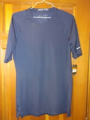 nike men`s pro cool compression half sleeve shirt , midnight navy (719903-419)