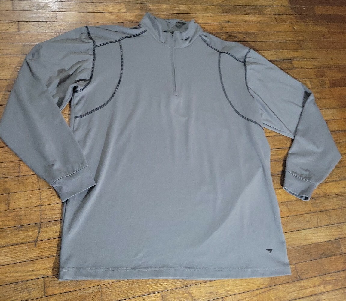 Tommy Armour 1/4 Zip Pull Over Gray Long Sleeve Dri Logic Size Medium gallery