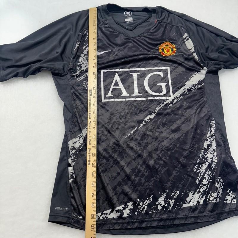 Nike Manchester United AIG Training Jersey Men Medium Black Soccer Shirt NikeFIT gallery