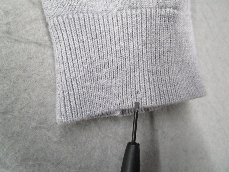 Lacoste Sweater Mens 7 Gray 1/4 Zip Knit Long Sleeve Pullover Crocodile READ* gallery