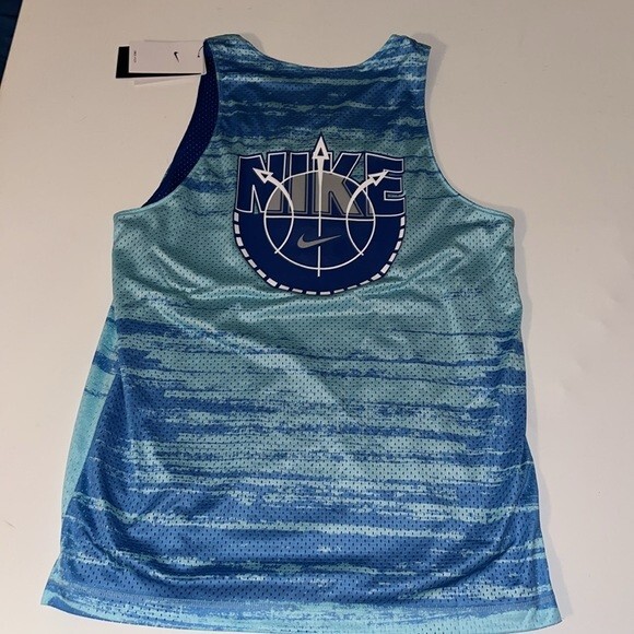 Nike reversible mesh basketball jersey shirt tank men’s S dri fit blue NWT $70 gallery