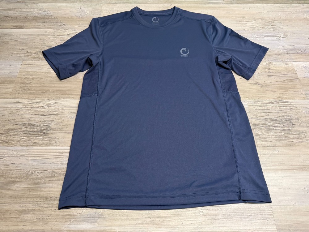 Origin USA Made Short Sleeve Performance Tee Navy Cooling Tech Crew Neck Mens M