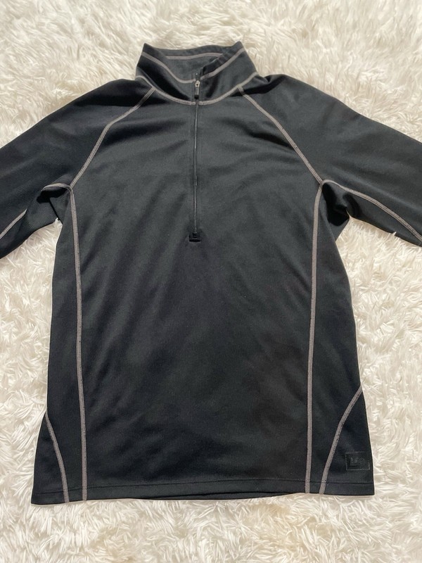 REI 1/4 Zip Gorpcore Hiking Black Outdoor Base Layer Thermal Lightweight Mens M gallery