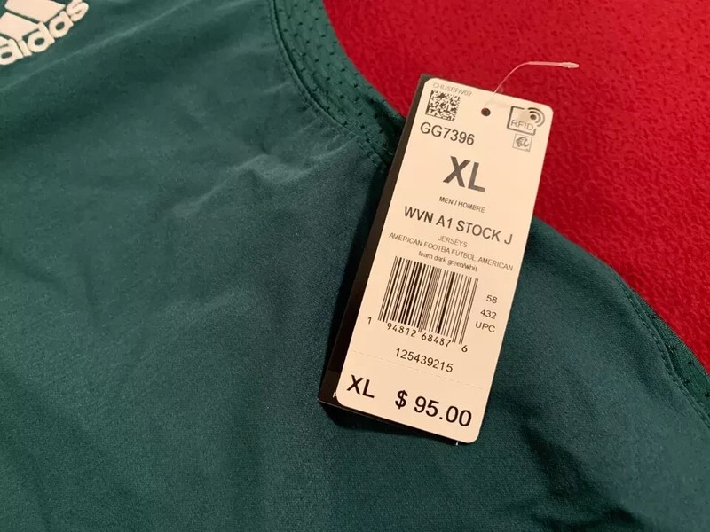 Adidas Woven Stock Football Jersey Dark Green White GG7396 Size XL NEW gallery
