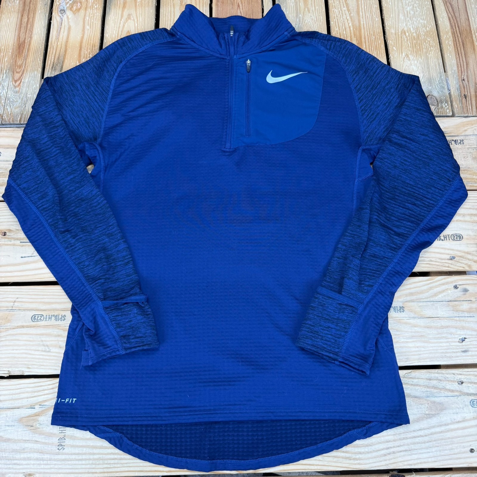 Nike Dri-FIT Therma Sphere Element Half-Zip Running Top Blue Men’s Size Medium gallery