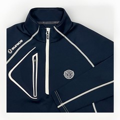 Sunice Allendale 2.0 Quarter Zip Men’s Medium Midnight Blue/White Medinah CC