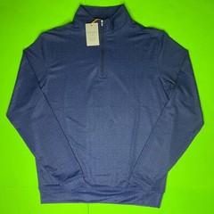 PETER MILLAR Mens SMALL Crown Sport Performance Quarter-Zip Navy Blue NEW