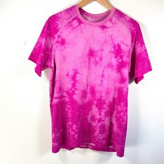 Lululemon Metal Vent Tech Shirt Mens L Pink Tie Dye Short Sleeve Athletic Tee