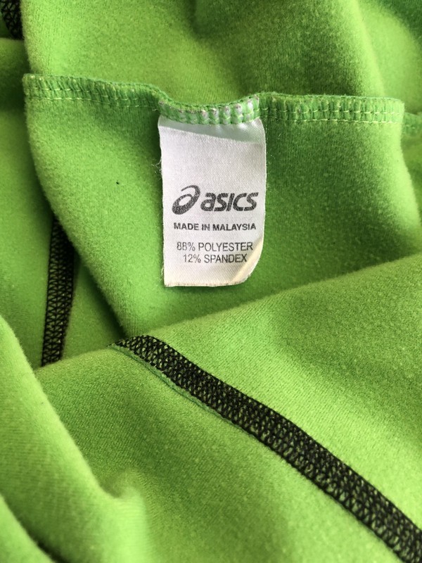 Asics Pullover Mens Large Green Long Sleeve 1/4 Zip Athletic Performance Top gallery