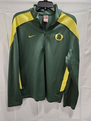 Nike Dri-Fit 1/4 Zip Long Sleeve Workout Top Oregon Ducks Men’s M Green