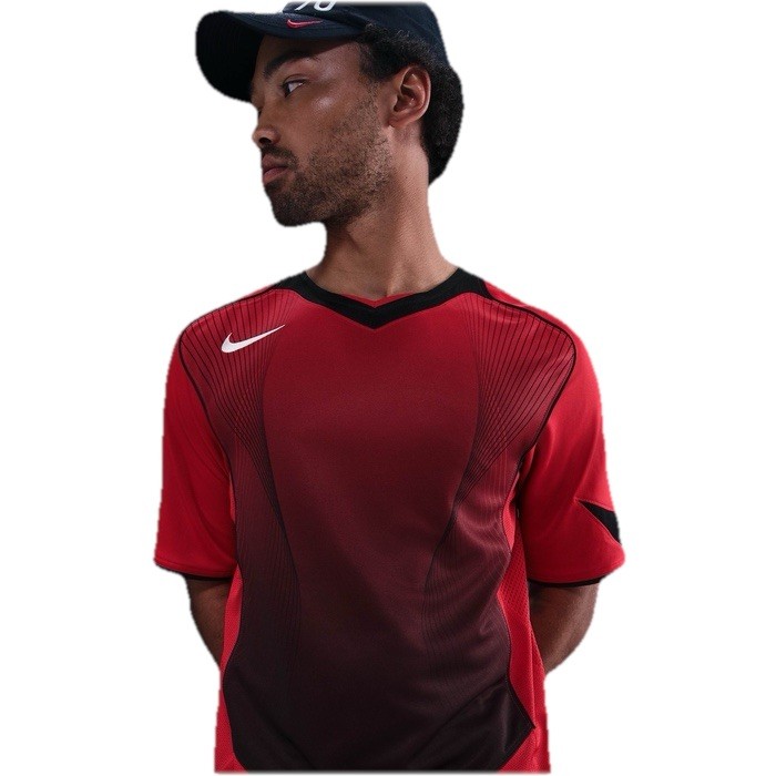 Size M- Nike Total 90 Men's Dri-FIT Short-Sleeve Football Shirt, Gym Red/Black. gallery