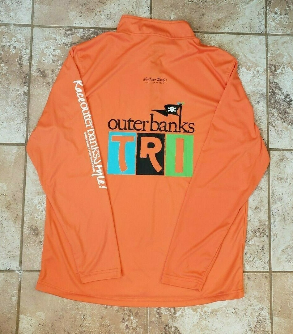 Large Long-Sleeve Triathalon Swim Bike Run Shirt Race Outer Banks Tri OBX gallery