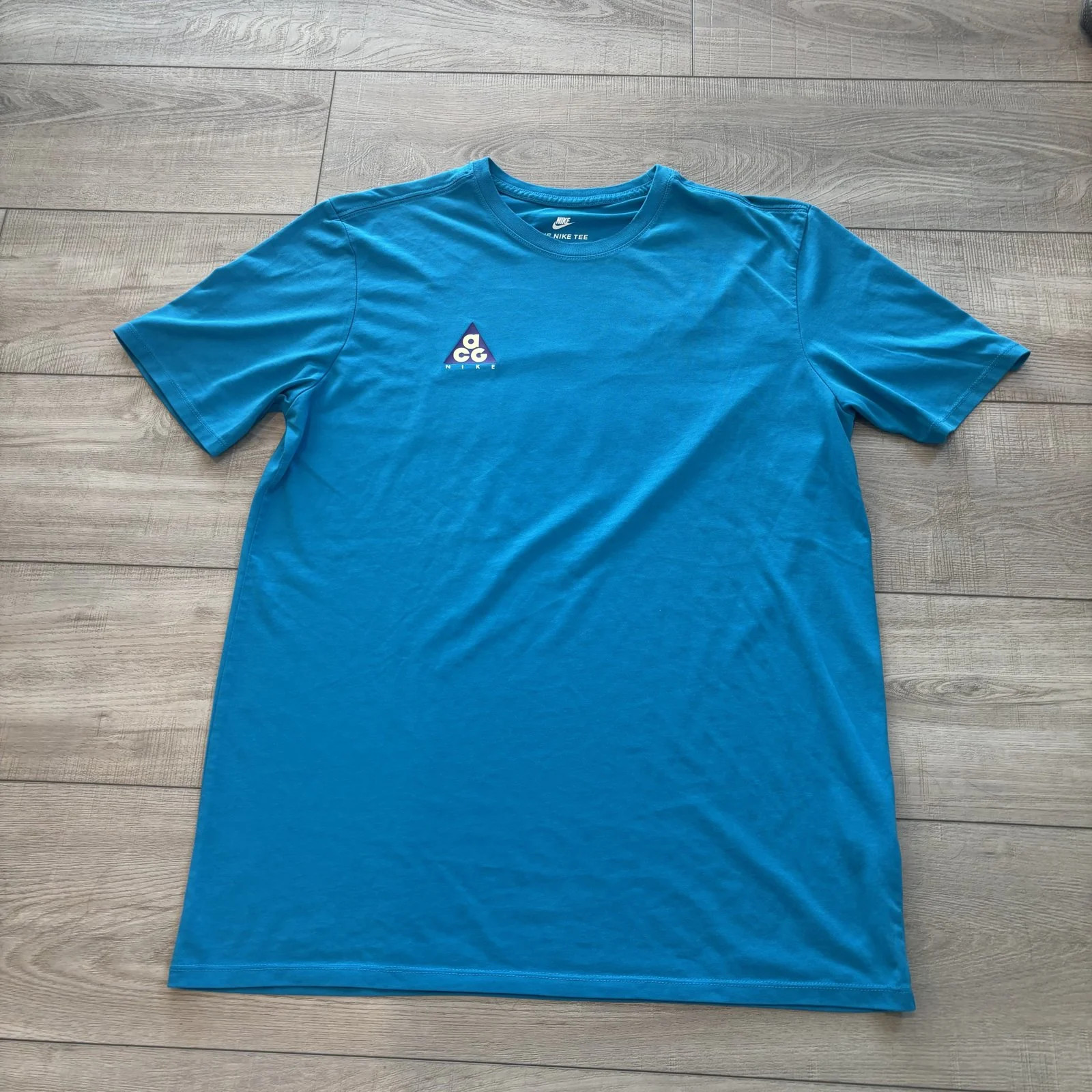 Nike ACG Go Climb a Volcano Dri-Fit Tee Shirt Mens Large Teal Blue gallery