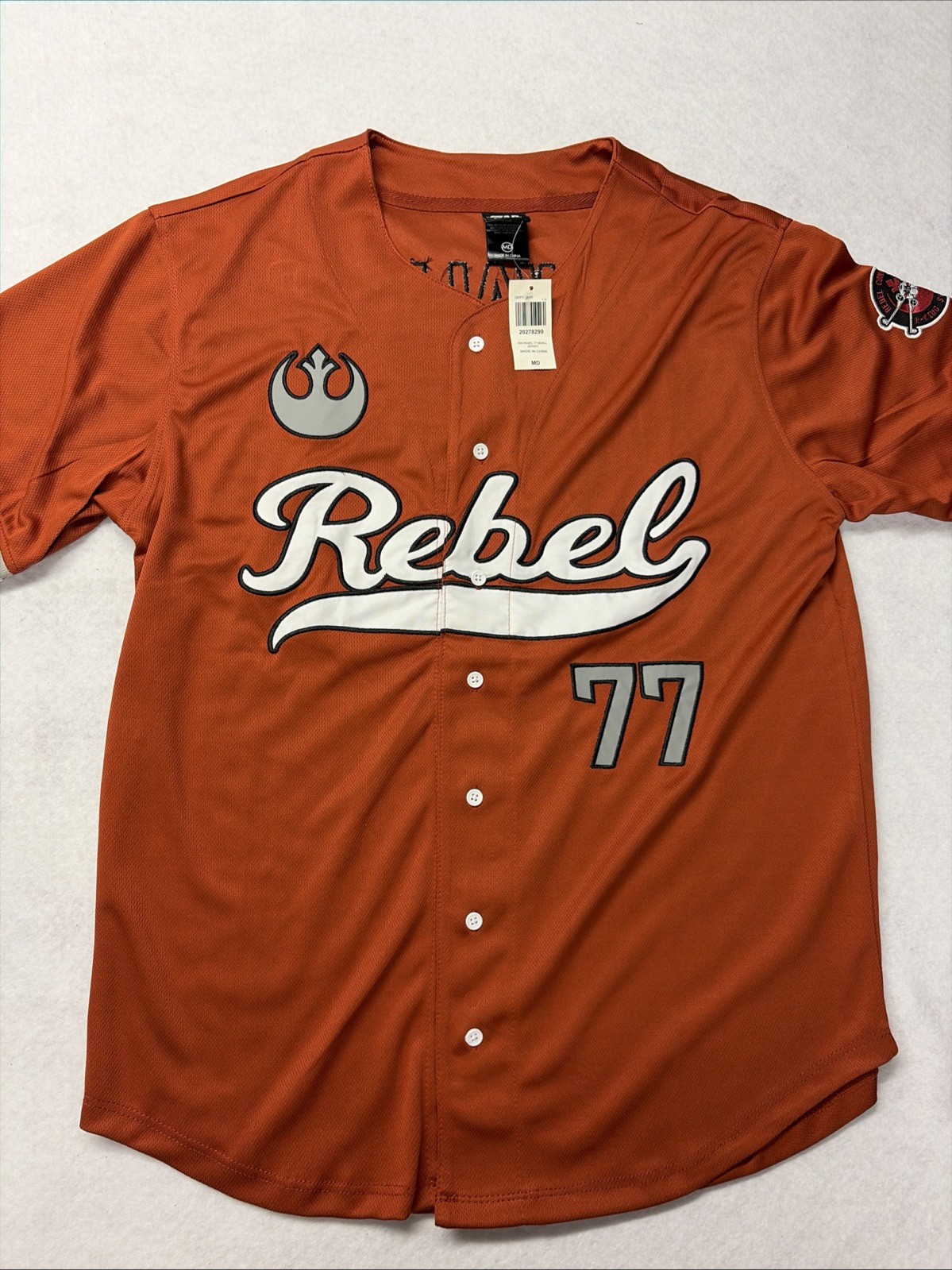 Luke Skywalker Star Wars Rebel Baseball Jersey Size Medium M Boxlunch Nwt gallery