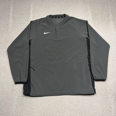 Nike Baseball Pregame Windshirt Pullover Men Large Grey Long Sleeve DO9174-060