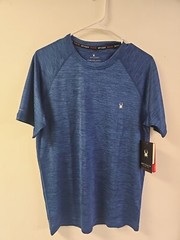 Spyder Swim Shirt Men’s Small Rash Guard UPF 30 Surf Sun Logo Beach Blue NWT