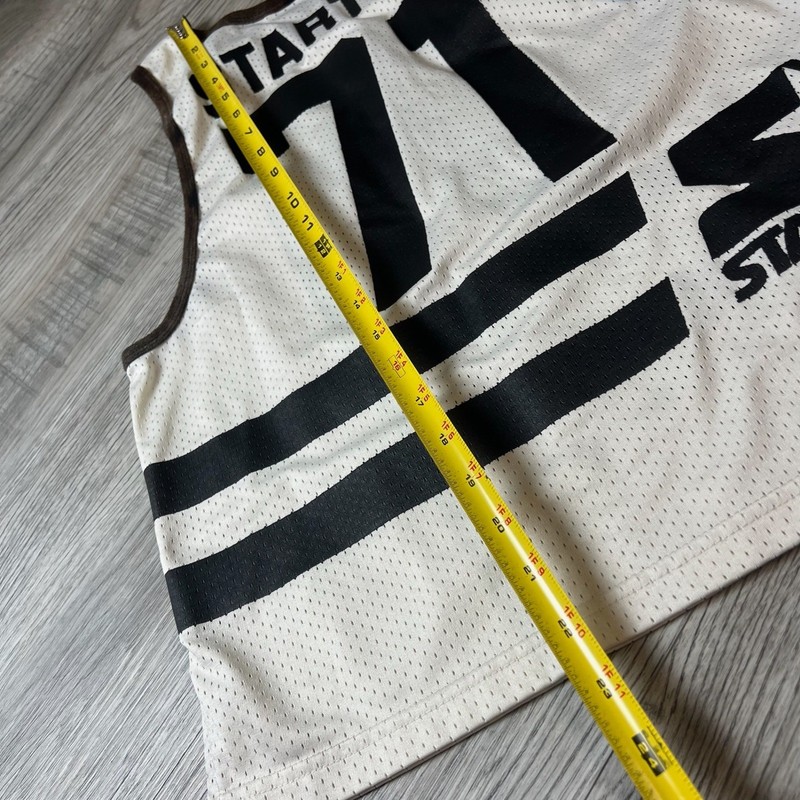 Starter Mesh Jersey Tank Top Unisex XS White Black 71 Graphic Black Label L65 gallery