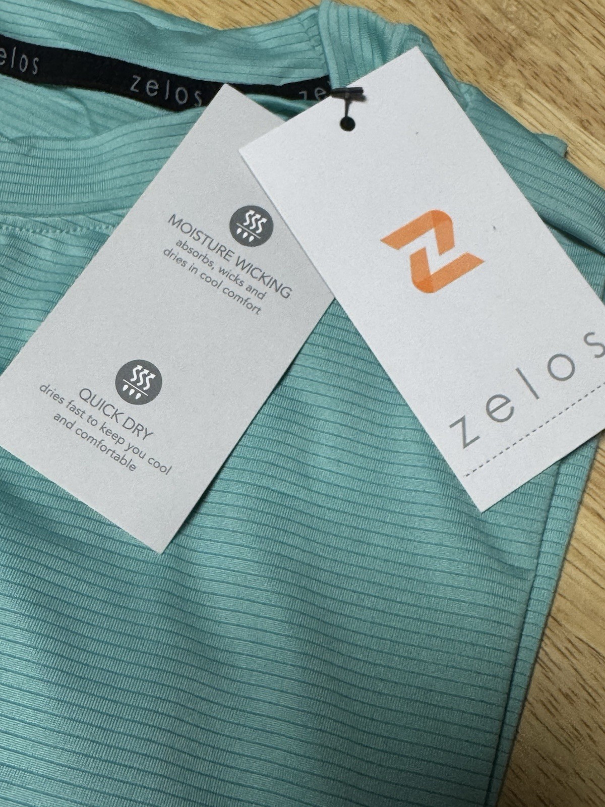 Zelos Mens Large Short Sleeve Shirt- Moisture Wicking/ Quick Dry- New gallery