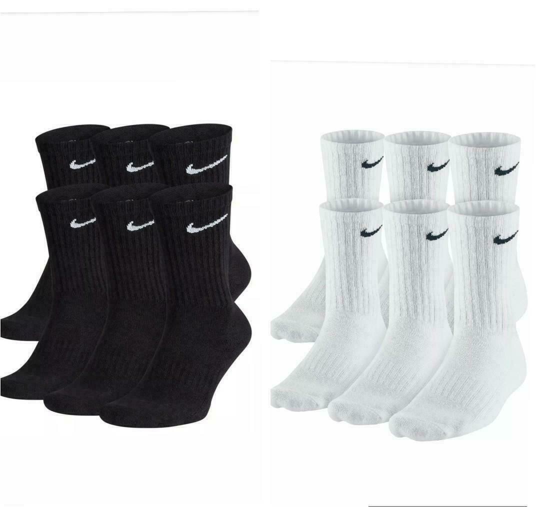 Nike Performance Crew Socks 6 Pairs In White Or Black gallery