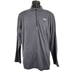 Under Armour Mens Team Tech Long Sleeve Pullover Shirt Size Large Gray Fitness