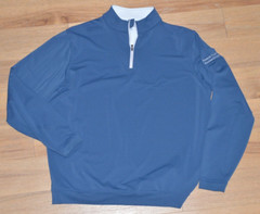 EUC Peter Millar Jacket Mens XL Blue Perth Performance Golf 1/4 Zip Wicking