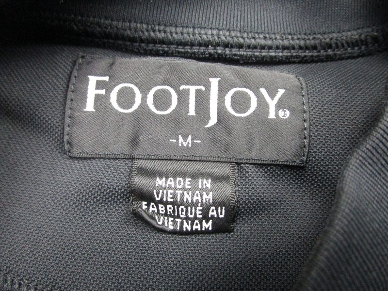 FootJoy Shirt Mens M Black White Knit High-Neck Warm-Up Relaxed Performance Golf gallery