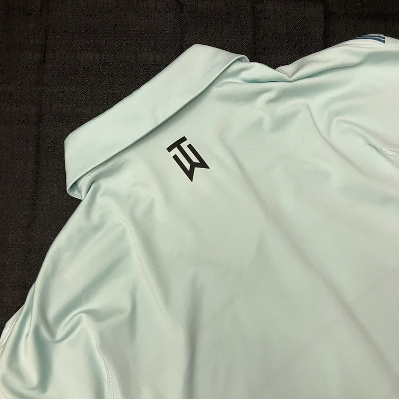 Nike Golf Tiger Woods Advanced Striped Polo DR5318 346 Jade Ice Spruce Sz XXL gallery