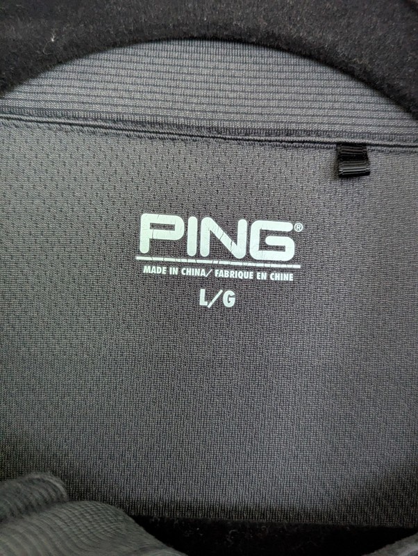 Ping Sensorcool Mens L Dark Gray 1/4 Zip Pullover Activewear Athleisure Golf gallery