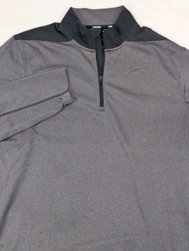 Nike Golf 1/4 Zip Quarter Shirt Mens Medium Gray Dri Fit Pullover Performance gallery