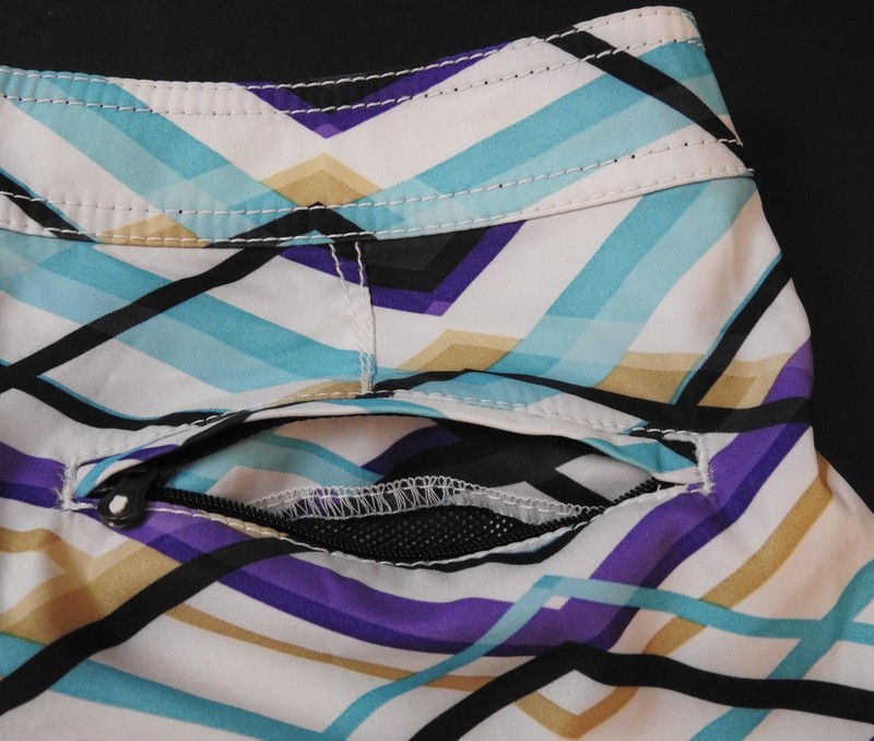 New K-Swiss Majestic Purple Plaid Swim Classic Boardshort UV Protect Small R17 gallery