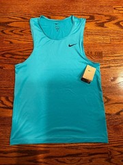 Nike Dri-FIT Ready Fitness Tank Top Mens Small Teal Training DV9813-345 NWT