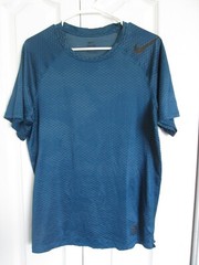 Nike Pro Loose Fit Dri-fit Athletic Running Workout Shirt Men’s L Blue Geometric