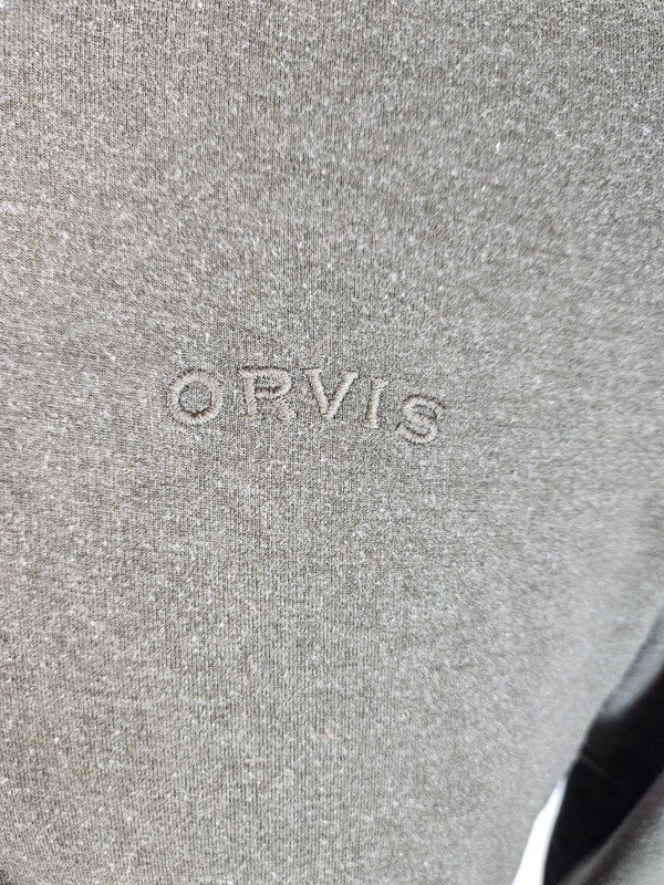 Orvis Quarter Zip Pullover Men Medium Olive Green Stretch Long Sleeve Casual gallery