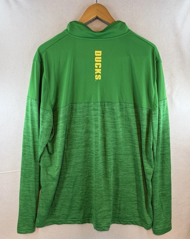 Oregon Ducks Colosseum Men’s Pullover Quarter Zip XL Green NCAA Football gallery
