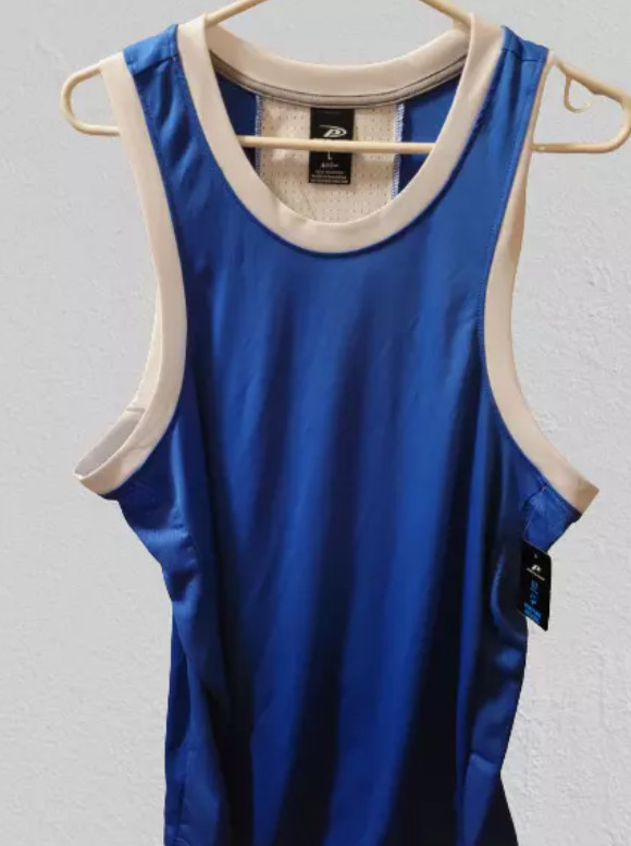 Mens Pro-Player Mesh Tank Blue With White Size XL gallery