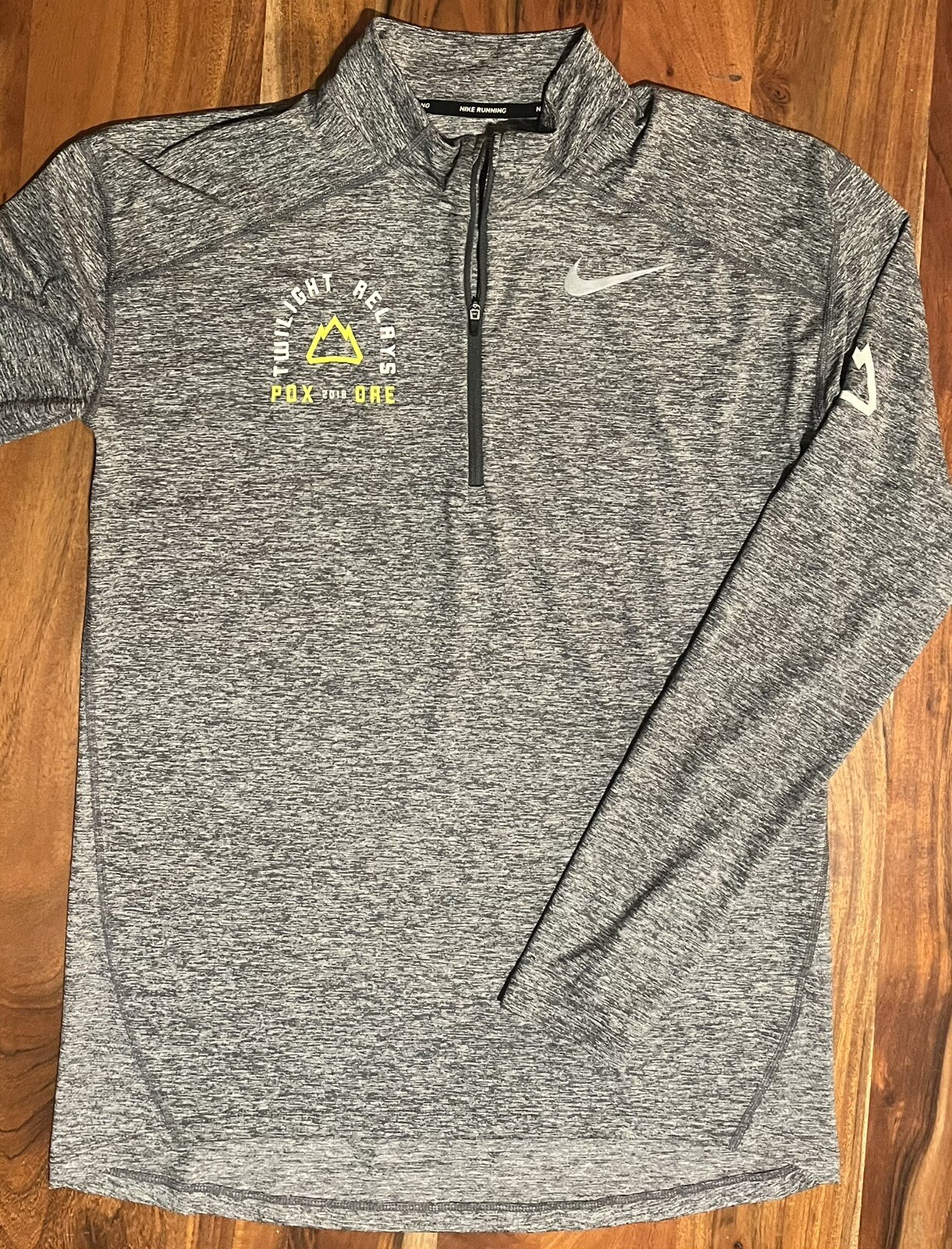 Nike Running 1/2 Zip Longsleeve Dri-Fit Tee, M, Twilight Relays 2018 PDX/ORE gallery