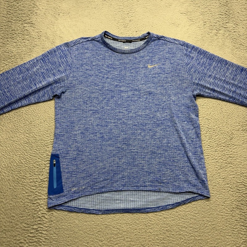 Nike Sphere Element Pullover Mens Large Therma Grid Crew Neck Running Dri-Fit gallery