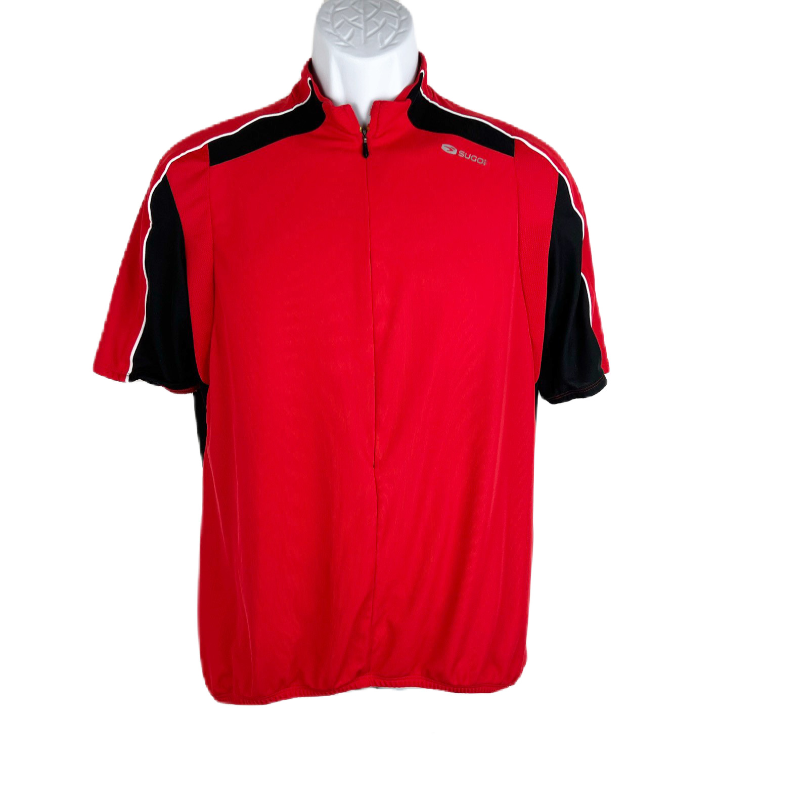 Sugoi Cycling Shirt Men Extra Large Red Bike Jersey Short Sleeve Pockets Active gallery