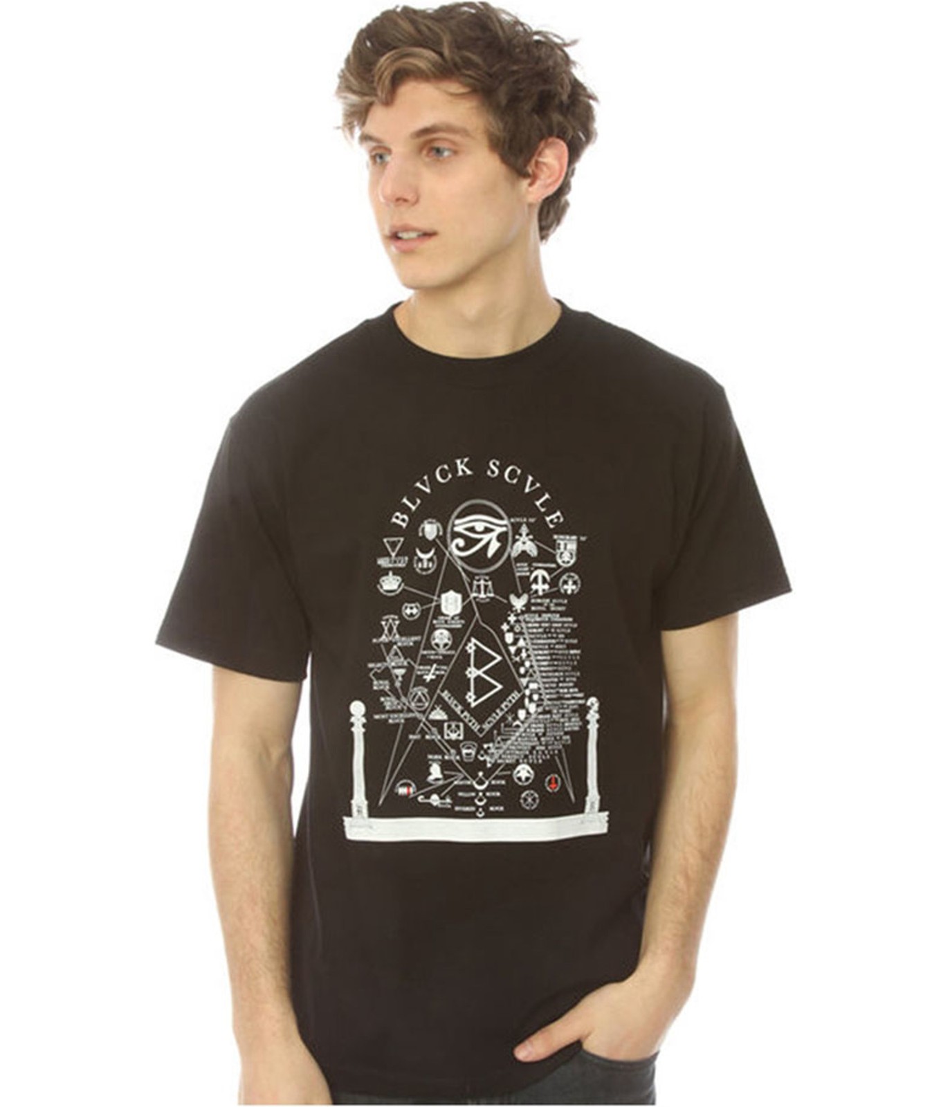 Black Scale Mens The Structure Graphic T-Shirt, Black, Small gallery