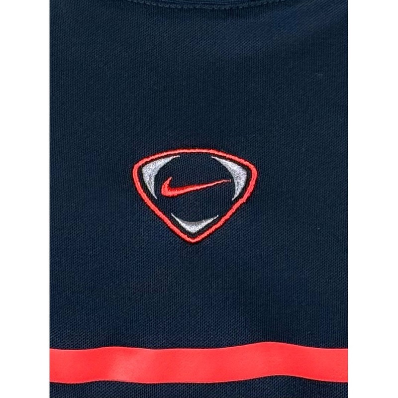 Vtg Nike Soccer Dri-FIT Shirt Mens XL Navy Blue Red Striped Center Shield Logo gallery