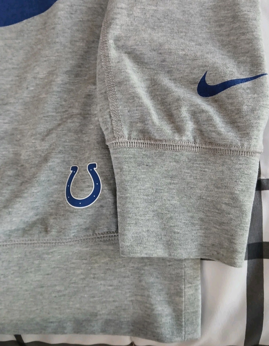 NFL Team Apparel Indianapolis Colts Long Sleeve Dri-Fit Shirt Womens Medium Gray gallery
